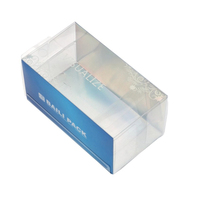 Boîte en plastique transparente avec matériaux recyclés ensemble de soins de la peau emballage pour savon stockage de chaussures livre de cils boîtes de soins du corps