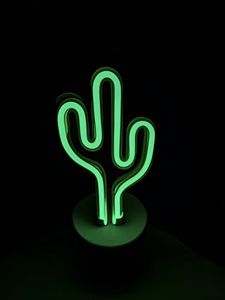 Green <span class=keywords><strong>LED</strong></span> Cactus <span class=keywords><strong>Neon</strong></span> <span class=keywords><strong>Sign</strong></span> Light Battery & USB Powered Abajur para Crianças Bedroom & Warehouse for Party Decorações - Product Image 2