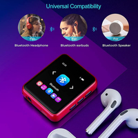 Reproductor de MP3 rojo portátil al por mayor de fábrica con altavoz incorporado reproductor de música Digital para niños estudiantes deportes y correr