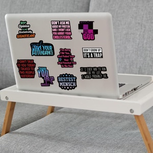 55 adesivi con frasi divertenti in stile neon, ironiche e sarcastiche - Product Image 4