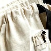 Sac de rangement en coton et lin avec cordon de serrage, personnalisable avec logo, pour bijoux et grains de café, vente en gros