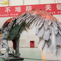Décorations d'Halloween, animatroniques, statue de dinosaure électrique interactive, réplique de dinosaure grandeur nature à vendre