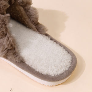 Nouvelles pantoufles d'hiver de conception premium avec semelle en EVA, doublure en fourrure artificielle, pantoufles pour couple de haute qualité, vente en gros - Product Image 5