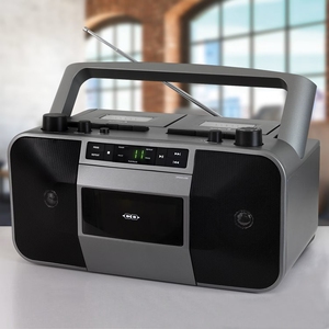 Lecteur de cassettes portable rétro avec double haut-parleur, radio FM vintage et écran couleur personnalisable pour réunions à domicile - Product Image 4