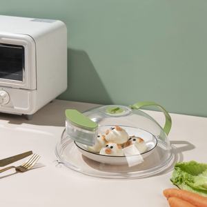 Penutup makanan Microwave percikan dengan pegangan & ventilasi uap lubang jelas Microwave pelindung percikan tutup kompor - Product Image 4