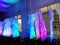 Machine à Effet de Flamme Artificielle LED RGB 20W de 1 à 5 m, Effet de Feu Simulé pour Scène, Mariage, DJ, Club, Concert, Fête, Événement