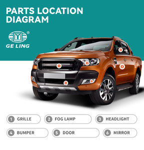 Grille de haute qualité GELING avec logo pour <span class=keywords><strong>FORD</strong></span> <span class=keywords><strong>RANGER</strong></span> T7 2015 2016 2017 2018 2019 2020 <span class=keywords><strong>2021</strong></span> 2022 - Product Image 5