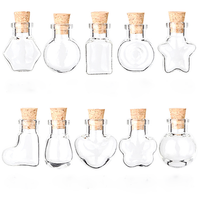 Mini-bocal irrégulier réutilisable en verre borosilicate avec bouchon en liège pour flacons à vœux – Vente en gros