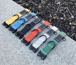 OEM gran nailon súper ancho resistente 4cm <span class=keywords><strong>collar</strong></span> de perro grande de acero inoxidable táctico <span class=keywords><strong>collar</strong></span> de perro de combate con liberación rápida