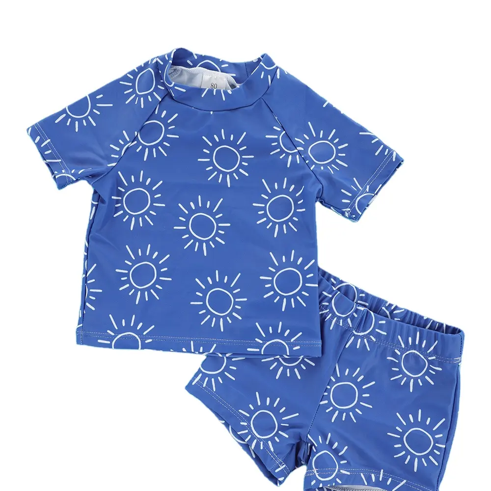 Terno De Natação Infantil Swimwear duas Peças Kids Bathing Suits Baby Boy Swimsuit