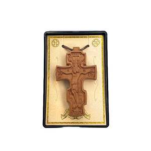 Liontin salib kayu ortodok potongan Laser kerajinan tangan - Product Image 5