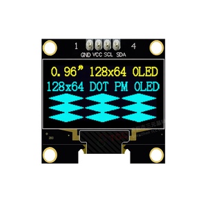 Écran <span class=keywords><strong>OLED</strong></span> monochrome 4 broches 0.96 pouces 128*64 Module LCD jaune-bleu avec interface IIC/I2C Modules E-Paper - Product Image 3