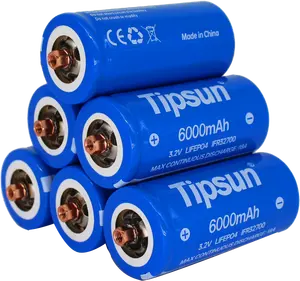 Tipsun 32700 Lifepo4 Battery Cell 3.2v 6000mah Pole Post Rechargeable Lithium Ion