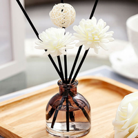 Diffuseurs de parfum d'ambiance à bâtonnets avec huiles essentielles et fleurs pour la maison, le bureau et la salle de bain 50ml
