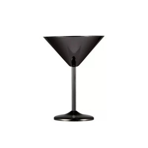 Verre à vin rouge en métal, gobelet moderne en cuivre et acier inoxydable écologique, plaqué noir pour <span class=keywords><strong>gin</strong></span>, cocktail - Product Image 5