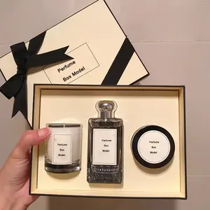 Caja de cartón de lujo para embalaje, conjunto de cajas de regalo personalizadas de lujo para embalaje de brillo de labios, botellas de Perfume vacías de cartón duro grande para ventana