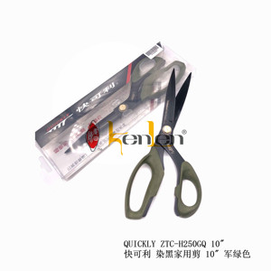 กรรไกรตัดผ้า KENLEN รุ่นขายดีที่สุด ขนาด 10 นิ้ว สีส้ม/สีแดงคอรัล/สีเขียว/สีม่วง สแตนเลสและสีดำออกไซด์ สีขาว สีดำ สีเทา - Product Image 3