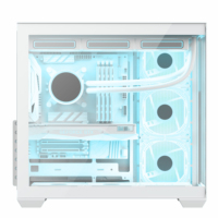 Caja de PC para juegos de alta calidad al por mayor caja ATX para juegos de ordenador de escritorio caja de ordenador de cubo ancho Torres gabinete de PC de doble cámara