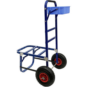 Carrito de Pesca Plegable de Aluminio en Oferta con Dos Ruedas de Globo y Plataforma de Metal para Playa, Compras, Almacenamiento de Herramientas - Product Image 6