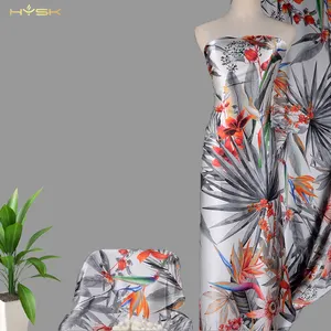 花卉设计定制印花天然中国真丝公爵夫人缎子价格每米真丝夏米连衣裙面料