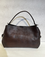 Sac fourre-tout en cuir véritable vintage peint à la main pour femmes, sac à main décontracté rétro OEM