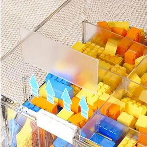 Boîtes de <span class=keywords><strong>rangement</strong></span> en plastique transparentes anti-poussière et étanches à l'humidité pour moderne pour blocs de construction <span class=keywords><strong>Lego</strong></span> cuisine nourriture empilable pour enfants - Product Image 2
