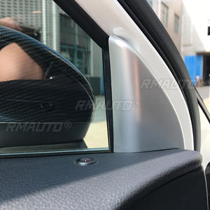 Couverture de cadre triangulaire de montant A de voiture aspect carbone/argent pour Mercedes-Benz Classe A W177 Accessoires de voiture - Product Image 4