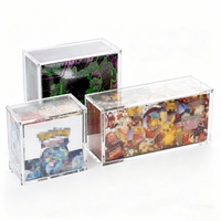 Boîte d'entraînement en acrylique poli épaissi à expédition rapide, étui transparent en acrylique pour collection de cartes TCG