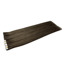 Extensions de cheveux vierges Remy de qualité supérieure européenne, alignées sur les cuticules, avec bandes adhésives invisibles, couleurs personnalisables, double trame machine.
