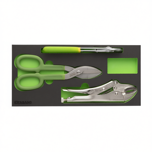 Fasano – ensemble d'outils de réparation automobile, avec ciseaux, pinces et clé à molette, poignée verte, kit de 3 pièces pour l'entretien des véhicules - Product Image 2