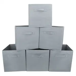 Wholesale Non-woven Storage Box Collapsible Storage Cube Organizer Toys Organizer With Handles