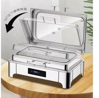 Ensemble commercial de buffet d'hôtel et de restaurant à température contrôlée de réchauffeur électrique d'acier inoxydable de 9L