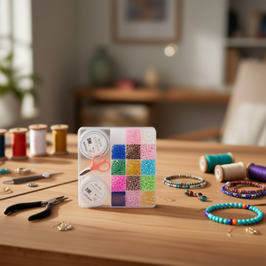 Set di perline ILAN 18x17cm con forbici e filo per la creazione di gioielli - Product Image 3