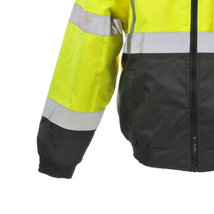 Veste réfléchissante haute visibilité avec logo personnalisé pour travaux de construction routière, vêtements de sécurité avec capuche - Product Image 5