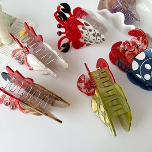 Nouvelle conception, <span class=keywords><strong>pince</strong></span> à <span class=keywords><strong>cheveux</strong></span> en acétate mignonne en forme de homard et de <span class=keywords><strong>crabe</strong></span>, <span class=keywords><strong>pince</strong></span> à <span class=keywords><strong>cheveux</strong></span> créative en forme de coquillage sur le thème de l'océan - Product Image 2