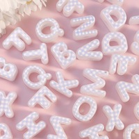 Perles en acrylique à motifs écossais pour la fabrication de bijoux faits main, perles en vrac couleur macaron, vente en gros, fabriquées à Jinhua
