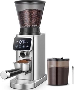 Moulin à café électrique à meules en acier inoxydable avec réglages ajustables pour hôtel, camping-car, voiture - Livraison directe disponible - Product Image 1