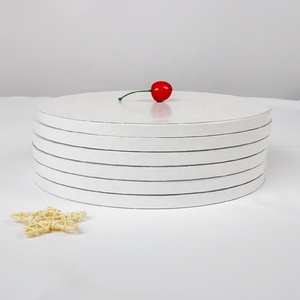 4 6 8 10 12 14 pouces Ondulé Rond Rectangle Blanc Planche à Gâteau Prix de Gros Tambour à Gâteau 24 Pièces Planches à Gâteau Or