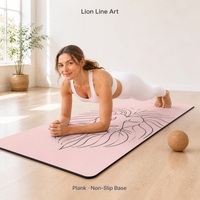 Tapis de yoga LZT personnalisable avec logo imprimé, surface en PU résistante à la transpiration, dessus texturé antidérapant, base en caoutchouc durable, longueur 183 cm