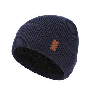Hàn Quốc Phiên Bản Mùa Đông Người Đàn Ông Của Beanies Rắn Màu Ngoài Trời Đi Xe Đạp <span class=keywords><strong>Hat</strong></span> Sang Trọng Ấm Đan <span class=keywords><strong>Hat</strong></span> Cho Phụ Nữ - Product Image 3