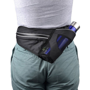 Cycling Lightweight Waterproof Fanny Pack Pack Zipper Closure Running Belt With Water Bottles Holder Pocket Women Waist <b>Bag</b> - Product Image 1