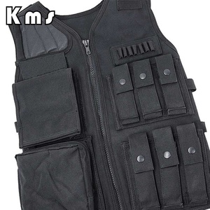 KMS مخصص بيع بالجملة حار بيع <span class=keywords><strong>600D</strong></span> البوليستر معدات الاعتداء الأسود سترة تكتيكية لتعزيز القانون - Product Image 4