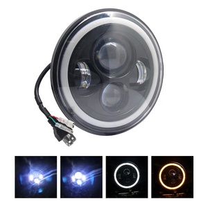 Halo Vòng 7inch Vòng LED xe chuyển tín hiệu lái xe Đèn Xe Máy 40W H4 Led Đèn Pha cho VAZ Niva uaz Wrangler LAND ROVER - Product Image 2
