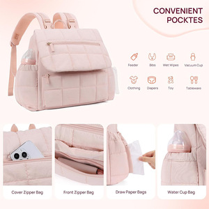 Phong Cách Mới Tã Ba Lô Inflatable Bé Thời Trang Túi Xách Du Lịch Tã Túi Với Tã Pad Với Cách Điện Túi - Product Image 3