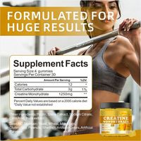 HDK OEM ODM Gommes de créatine monohydrate 1250mg Végétaliennes saveur mangue Absorption rapide Sans gonflement Complément pour la performance musculaire et cérébrale