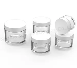 50g 80g 100g 120g 200g 250g Clear Round PET Heavyweight Jar Transparent Heavy Wall Big Plastic Jar Cosmetic Packaging