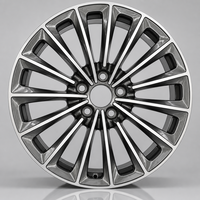 Nouvelle jante en alliage d'aluminium forgé à 15 rayons, style turbine, bicolore, finition usinée argent et bronze, logo personnalisé, jante de voiture 16-22 pouces