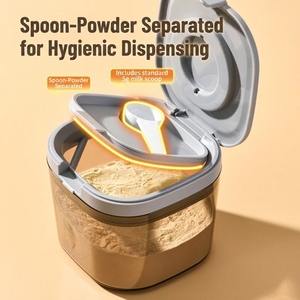 Récipient de stockage alimentaire hermétique avec cuillère, sans BPA, boîte scellée empilable, pot de conservation pour aliments secs, sucre, farine, grains de café - Product Image 3