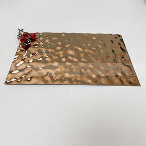 ANN030 Panneau en acier inoxydable or rose ondulé certifié ASTM de qualité supérieure, design 3D gaufré personnalisé pour murs et plafonds de luxe - Product Image 5