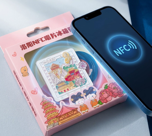 Customt Metal City Landmark Cartoon Refrigerator NFC Vinyl Record Rotatable Fridge Magnet Travel Souvenir Creative Cultural Gift